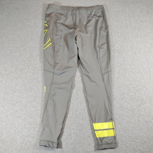 Virus Compression RX7 Full Pant Mens XXL Gray Yellow Performance Vented Running - Picture 2 of 13